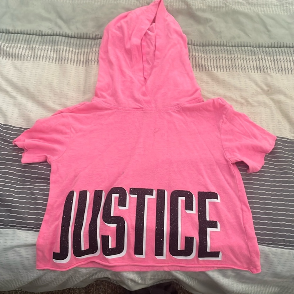 Kids cropped justice T